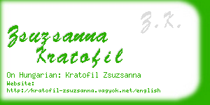 zsuzsanna kratofil business card